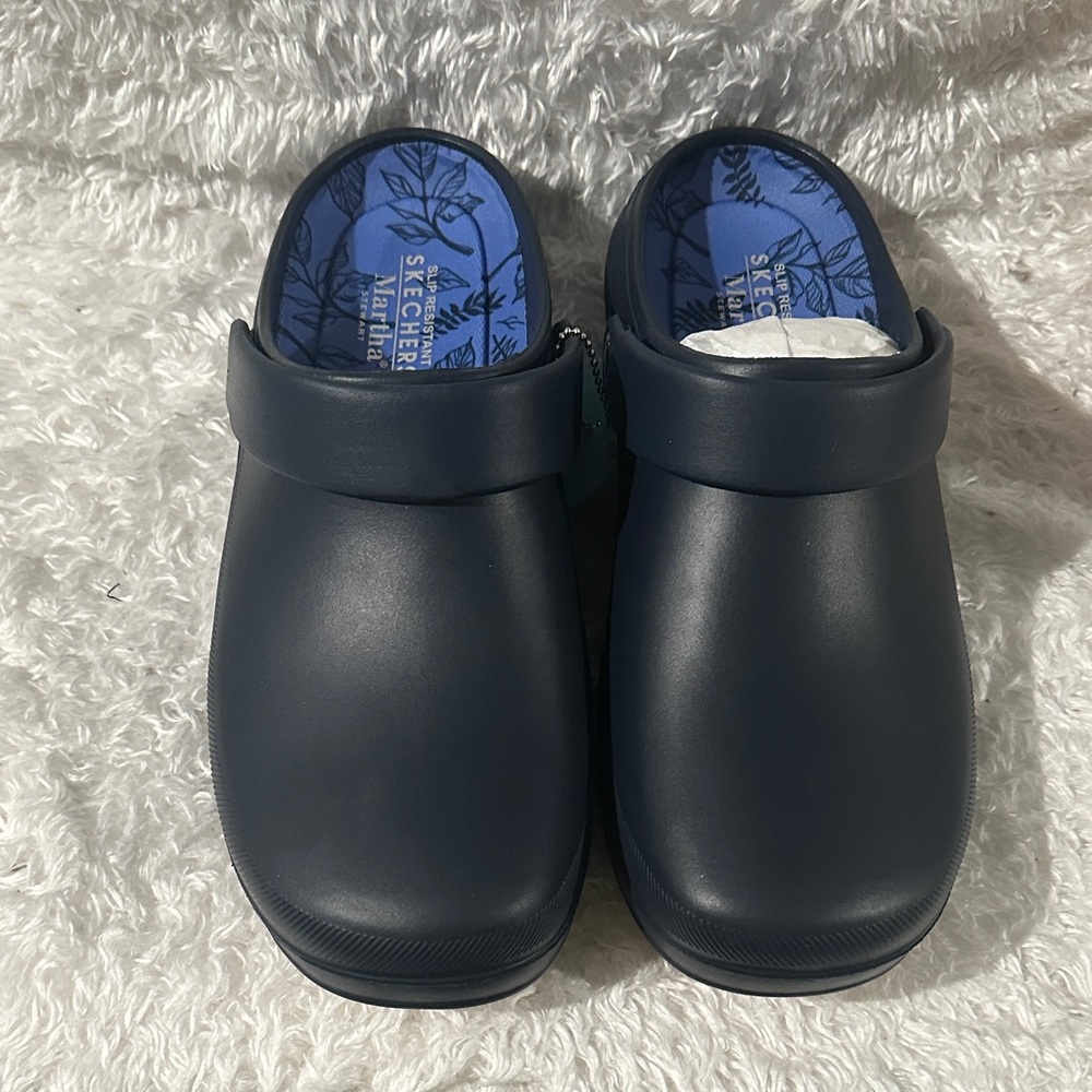 Martha Stewart Skechers Dark Blue Slip-On Clogs